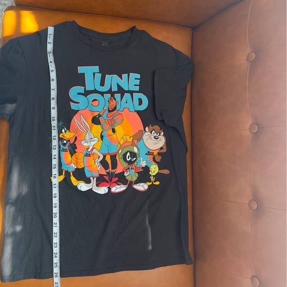 Space Jam Men's Tune Squad Cotton Graphic T-Shirt Black Short Sleeve Tee Size L - Picture 5 of 5